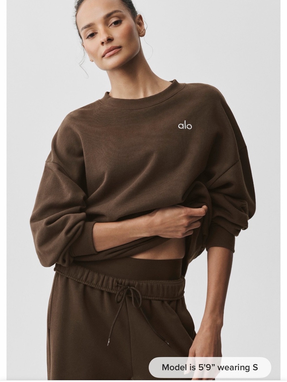 ALO Yoga Espresso Accolade Crewneck Sweatshirt